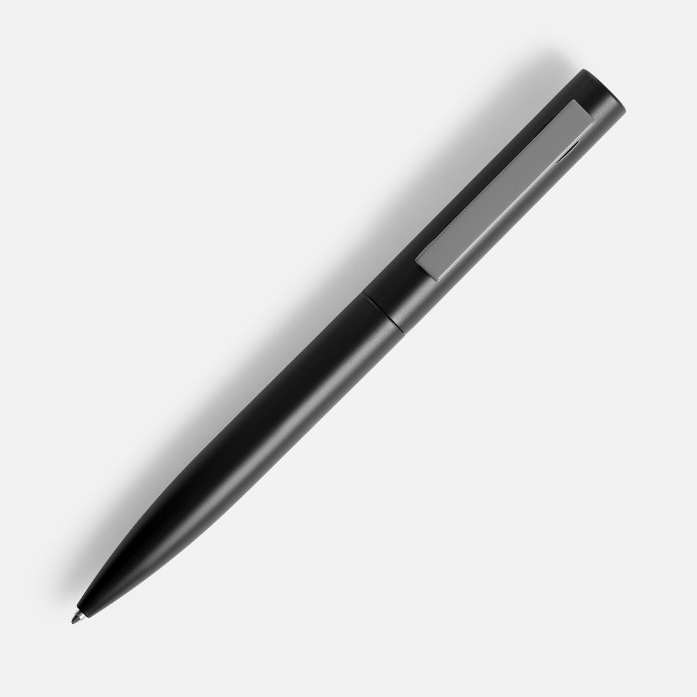 Ручка шариковая Inkolor, черная с серым-2
