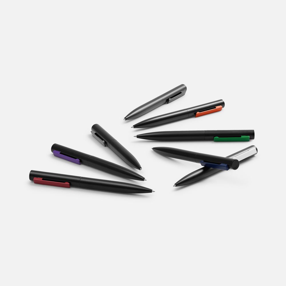 Ручка шариковая Inkolor, черная с серым-7