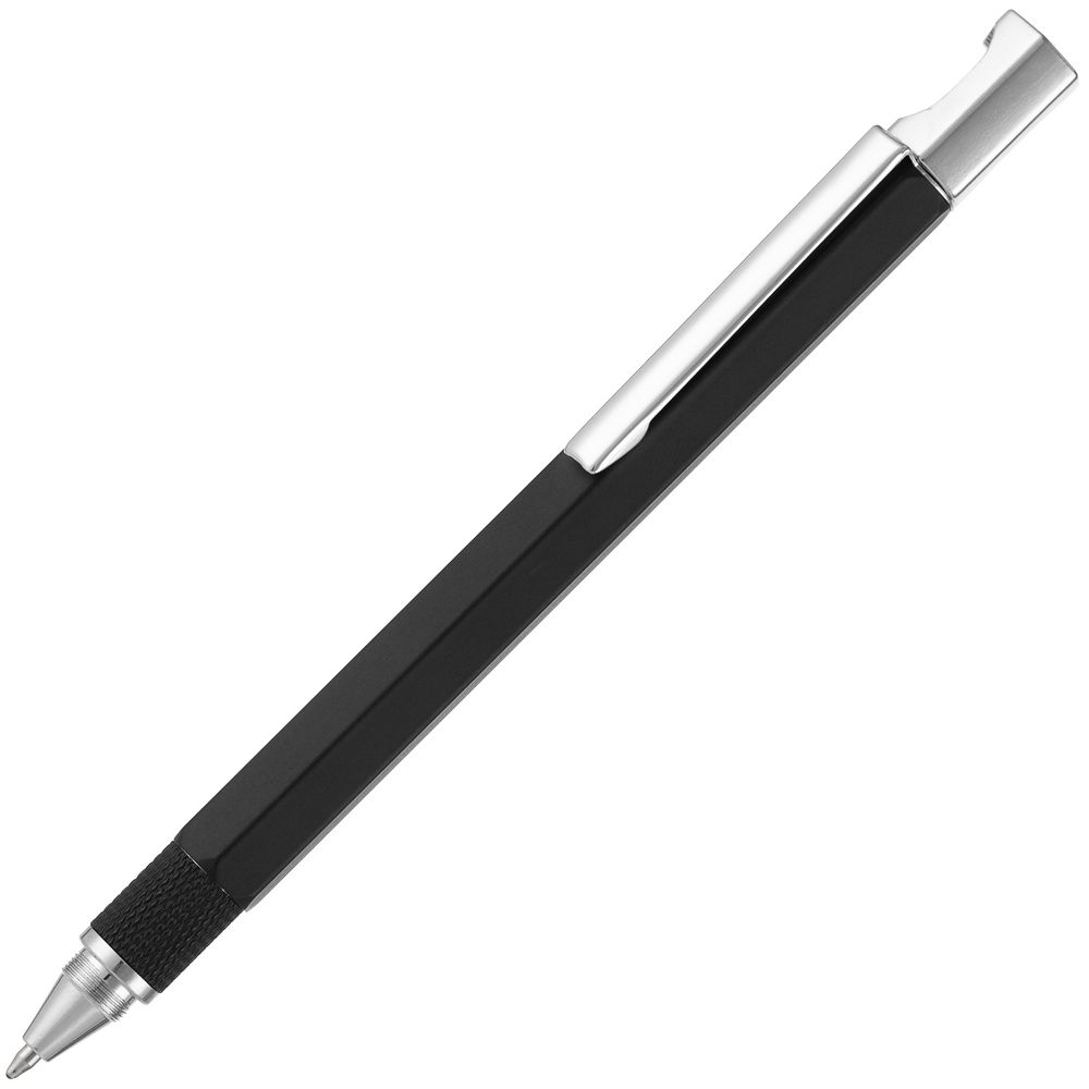 Ручка шариковая Numeric, мультиинструмент, черная-3
