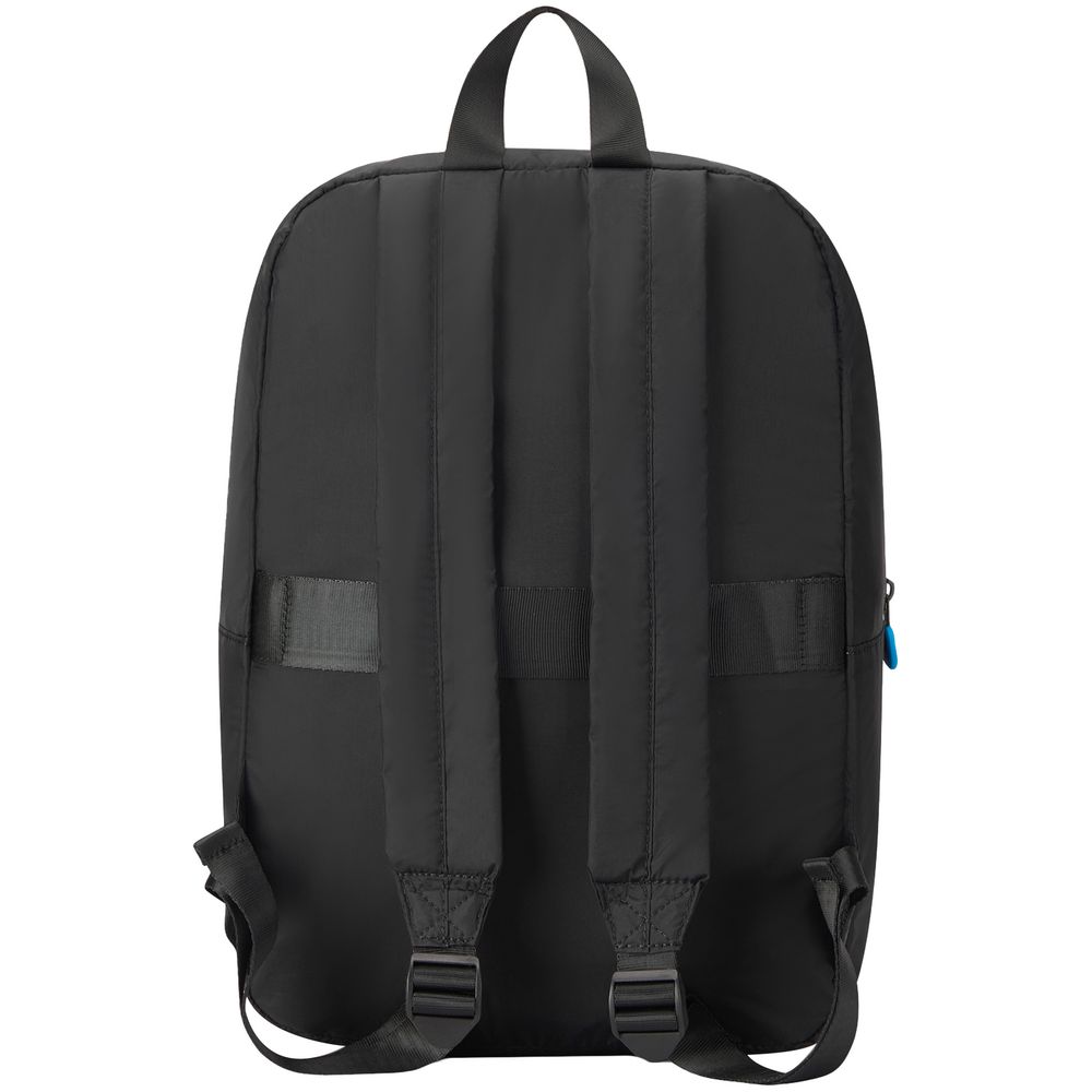 Складной рюкзак Compact Neon, черный с голубым-3