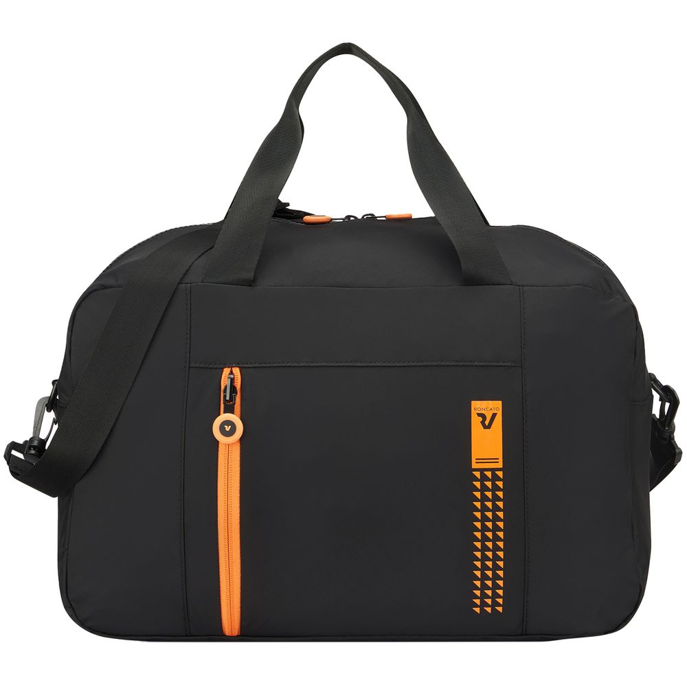 Сумка дорожная Compact Neon, черная с оранжевым-2