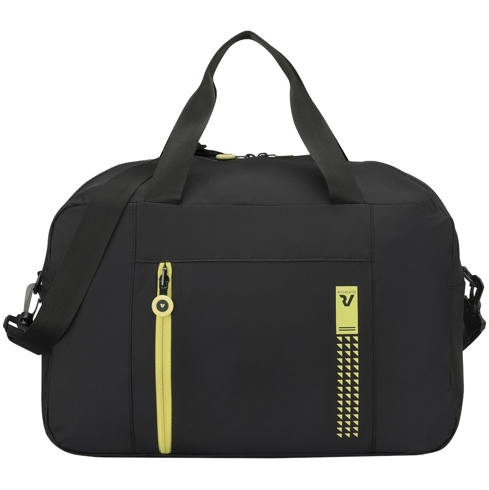 Сумка дорожная Compact Neon, черная с зеленым-2