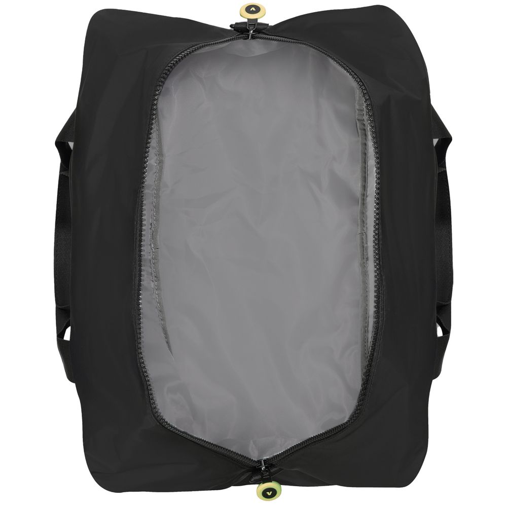 Сумка дорожная Compact Neon, черная с зеленым-5