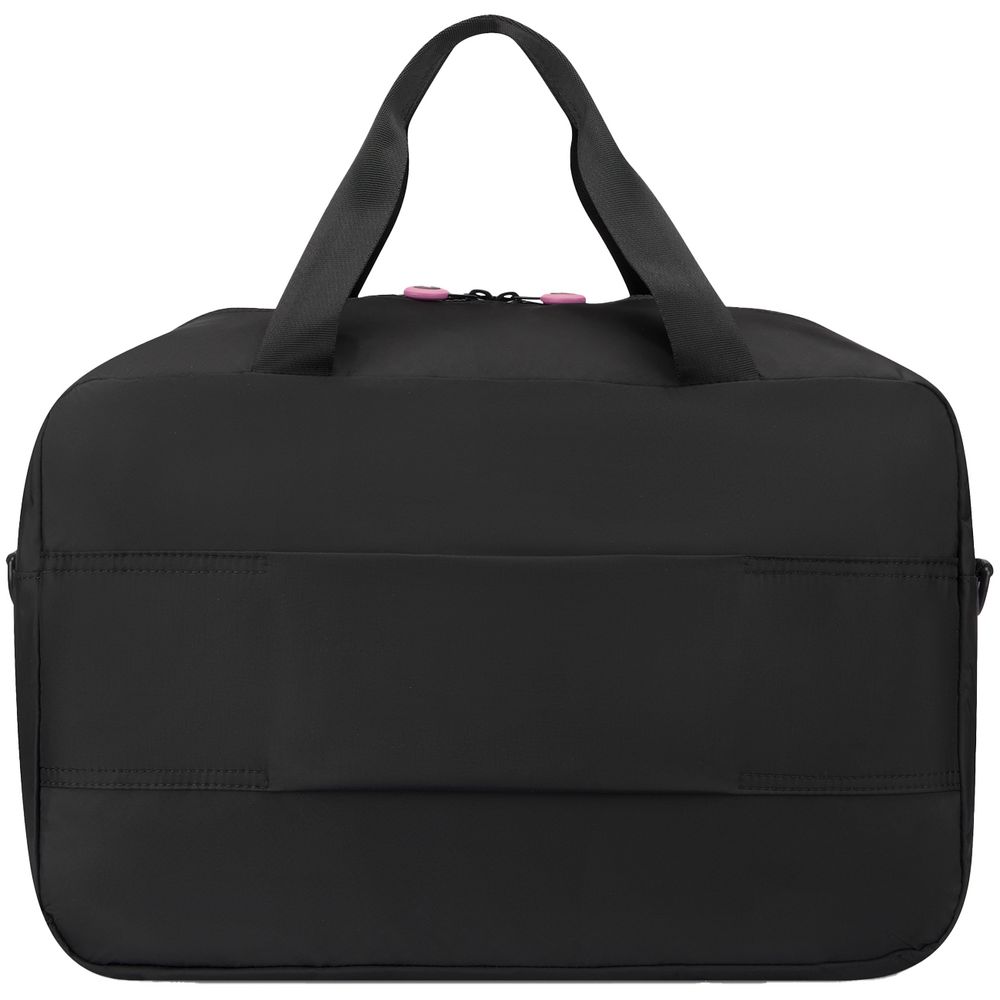 Сумка дорожная Compact Neon, черная с розовым-3