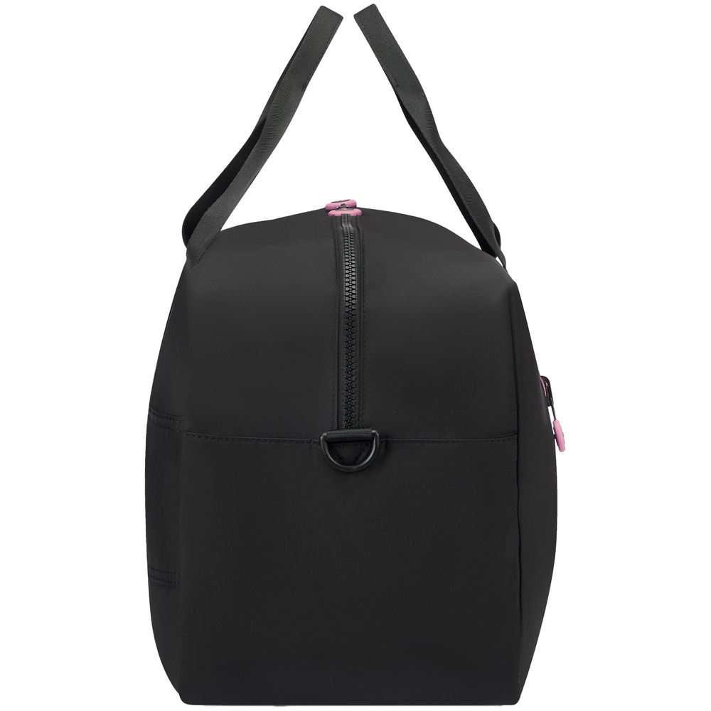 Сумка дорожная Compact Neon, черная с розовым-4