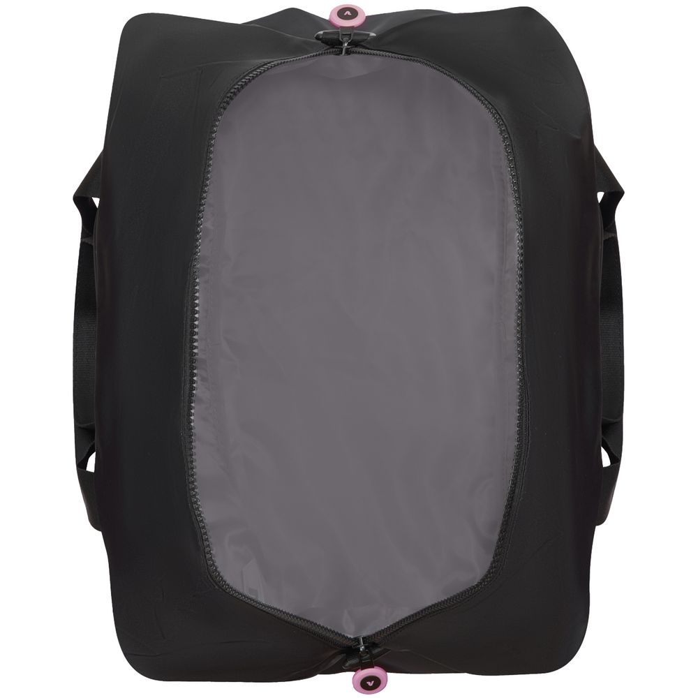 Сумка дорожная Compact Neon, черная с розовым-5