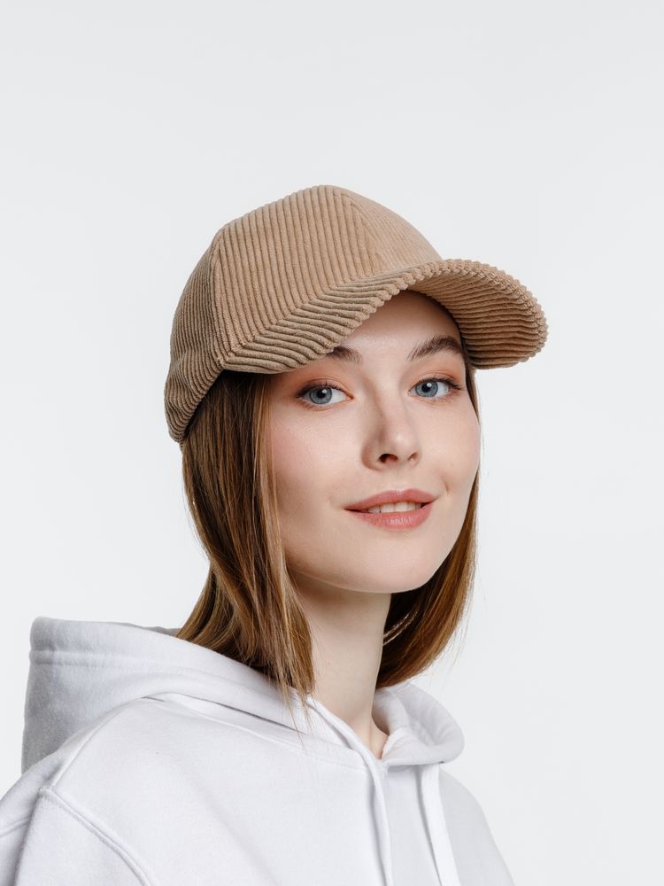 Бейсболка Soft Core, бежевая-5
