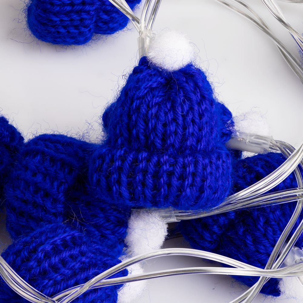 Гирлянда Cosy Poms, синяя-4