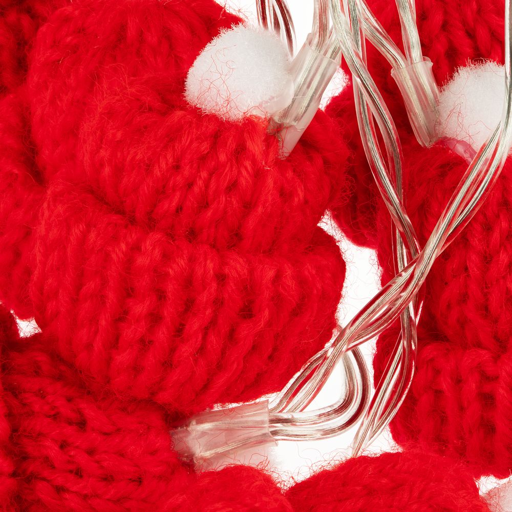 Гирлянда Cosy Poms, красная-4