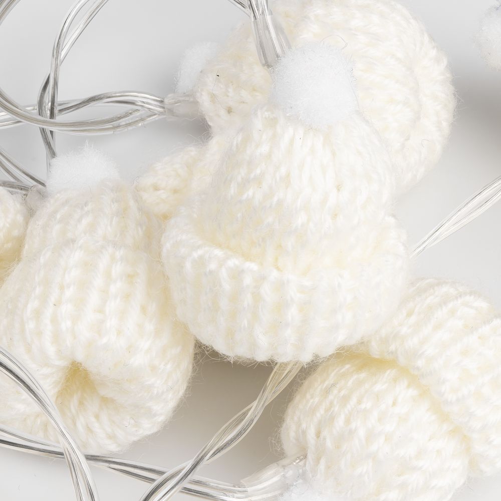 Гирлянда Cosy Poms, белая-4