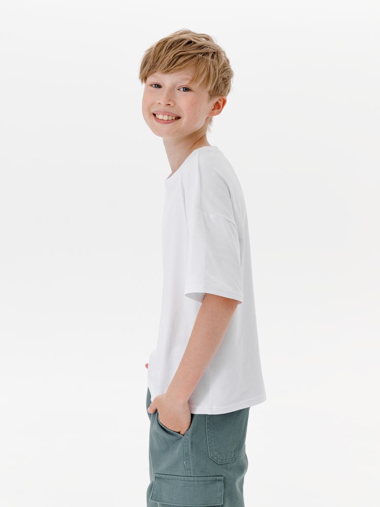 Футболка детская оверсайз Teezer, белая, 6 лет-5