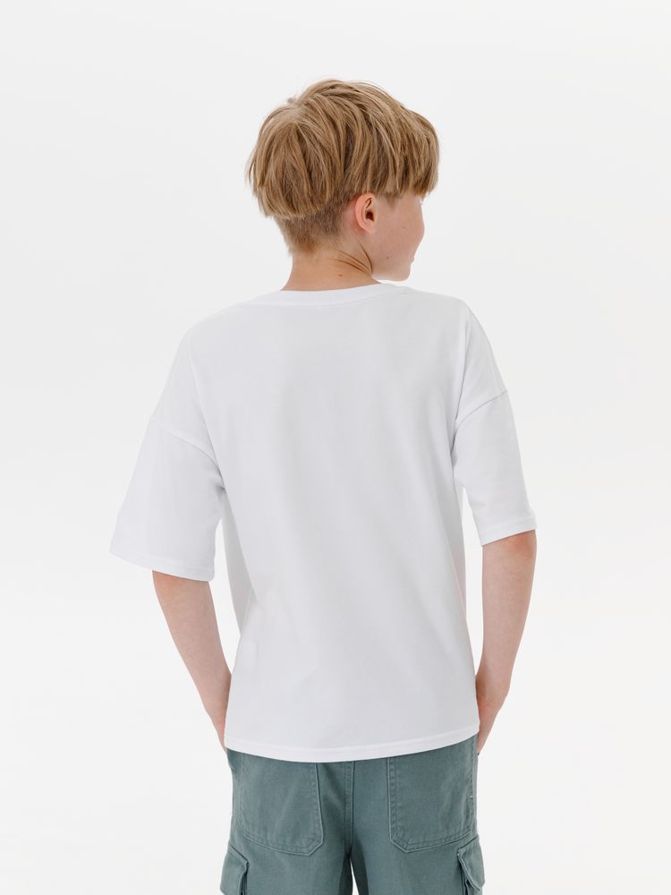 Футболка детская оверсайз Teezer, белая, 6 лет-6