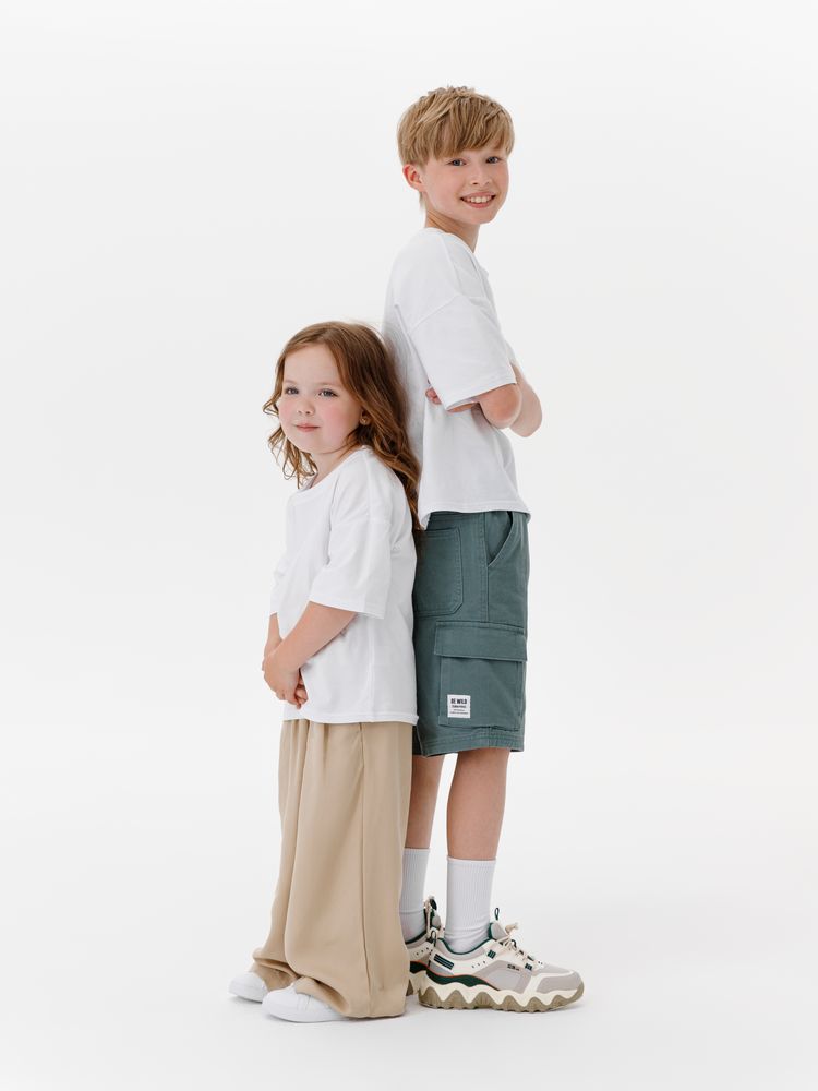 Футболка детская оверсайз Teezer, белая, 6 лет-9