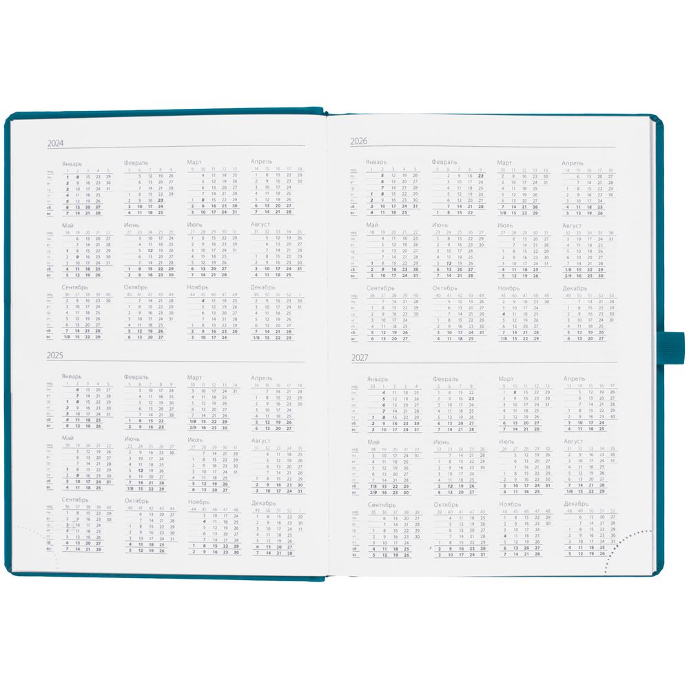 Ежедневник Favor Metal, недатированный, бирюзовый-6