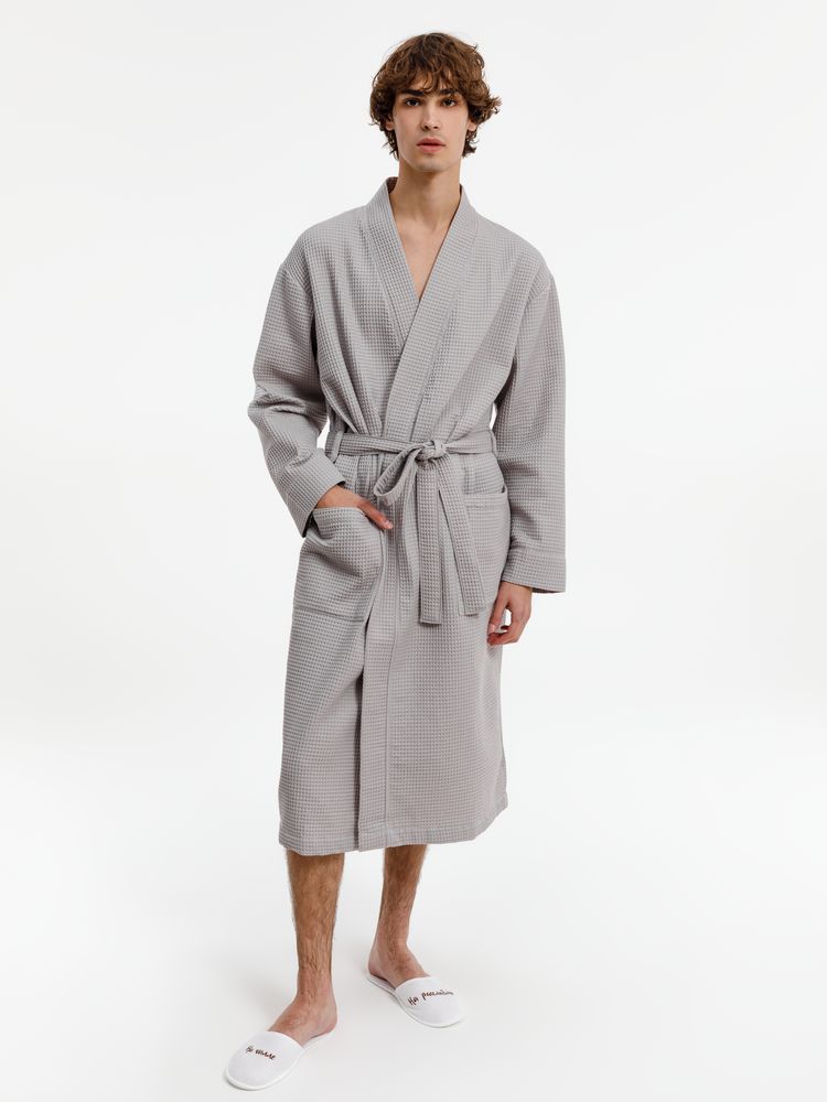 Халат вафельный Kimono, светло-серый, размер M/L-7