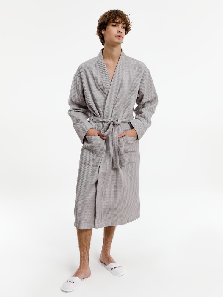 Халат вафельный Kimono, светло-серый, размер M/L-8