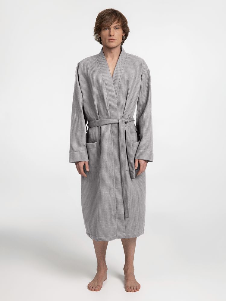 Халат вафельный Kimono, светло-серый, размер M/L-9