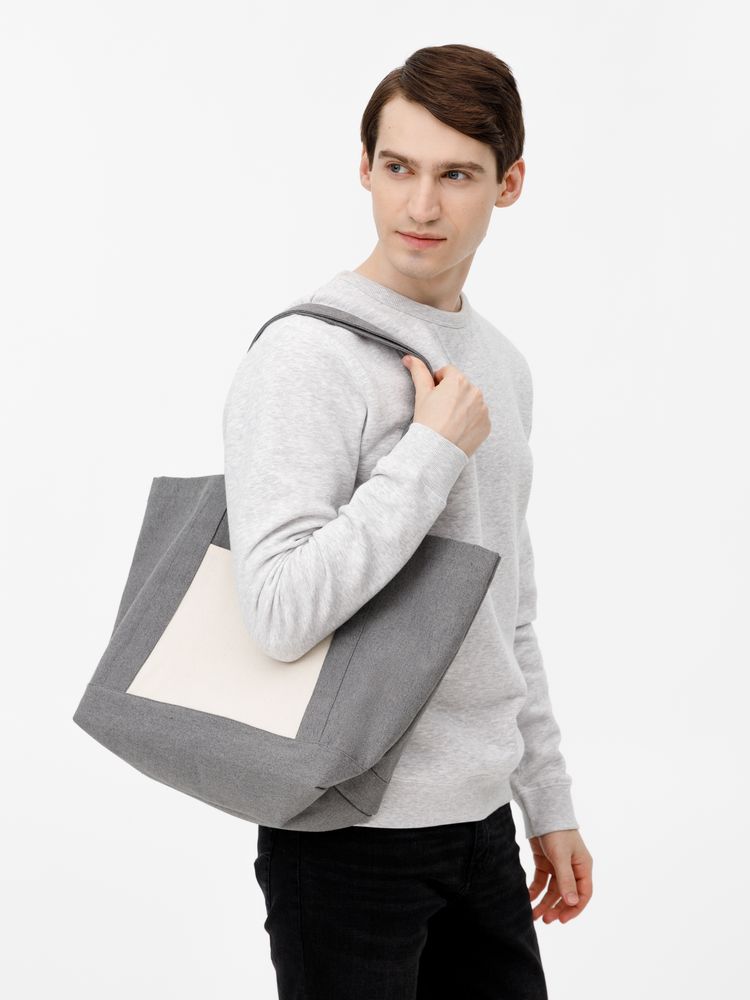 Шопер Shophop, серый с неокрашенным-7