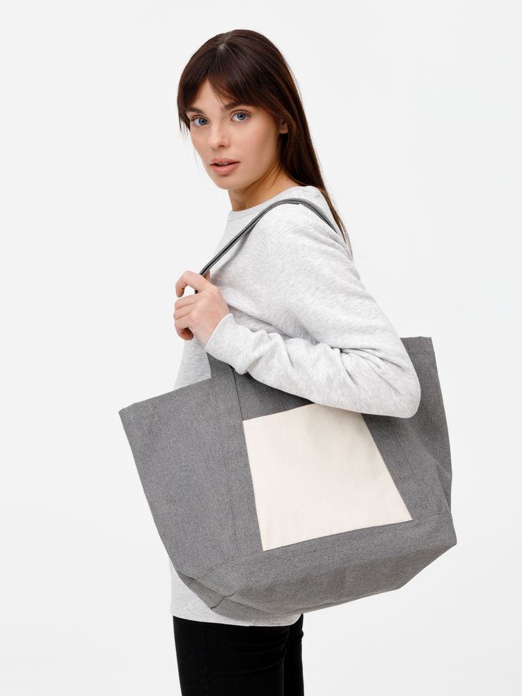 Шопер Shophop, серый с неокрашенным-10