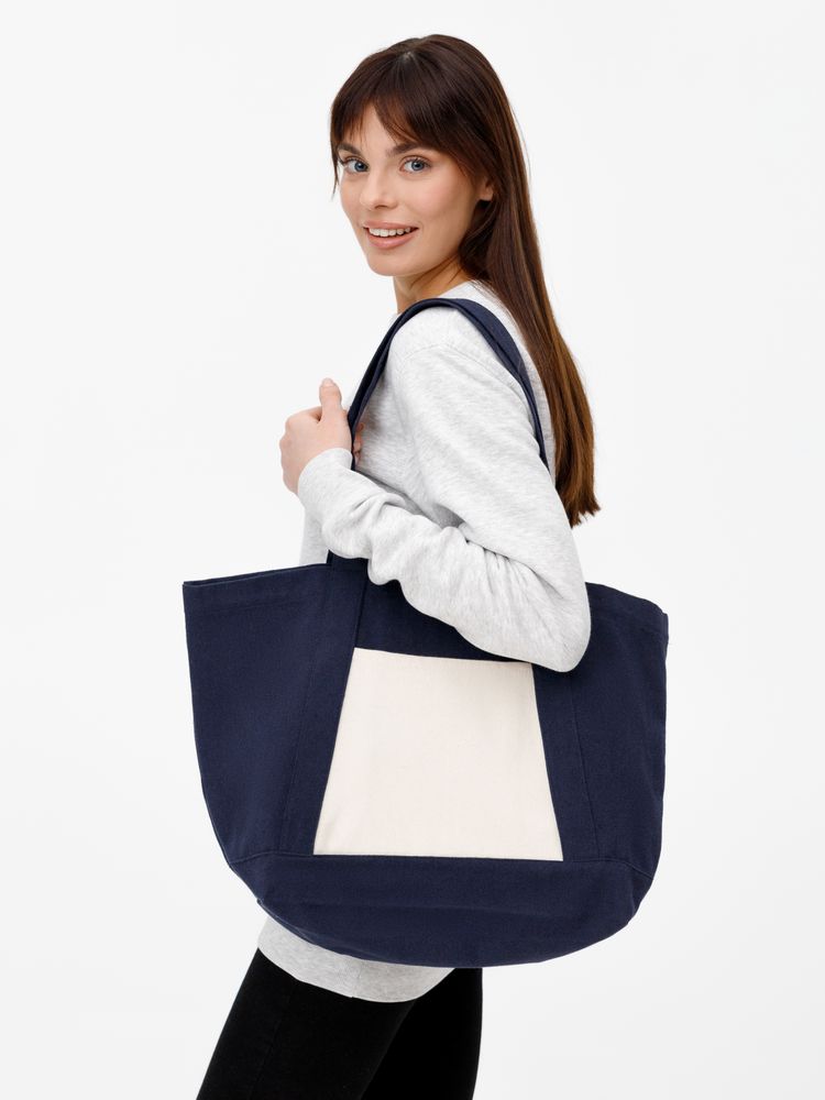 Шопер Shophop, синий с неокрашенным-6