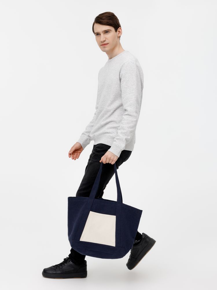 Шопер Shophop, синий с неокрашенным-11