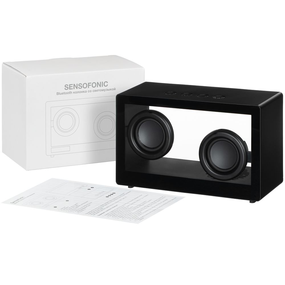 Bluetooth-колонка со светомузыкой Sensofonic, черная-10