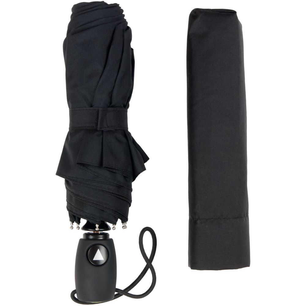 Зонт складной Comfort, черный-3