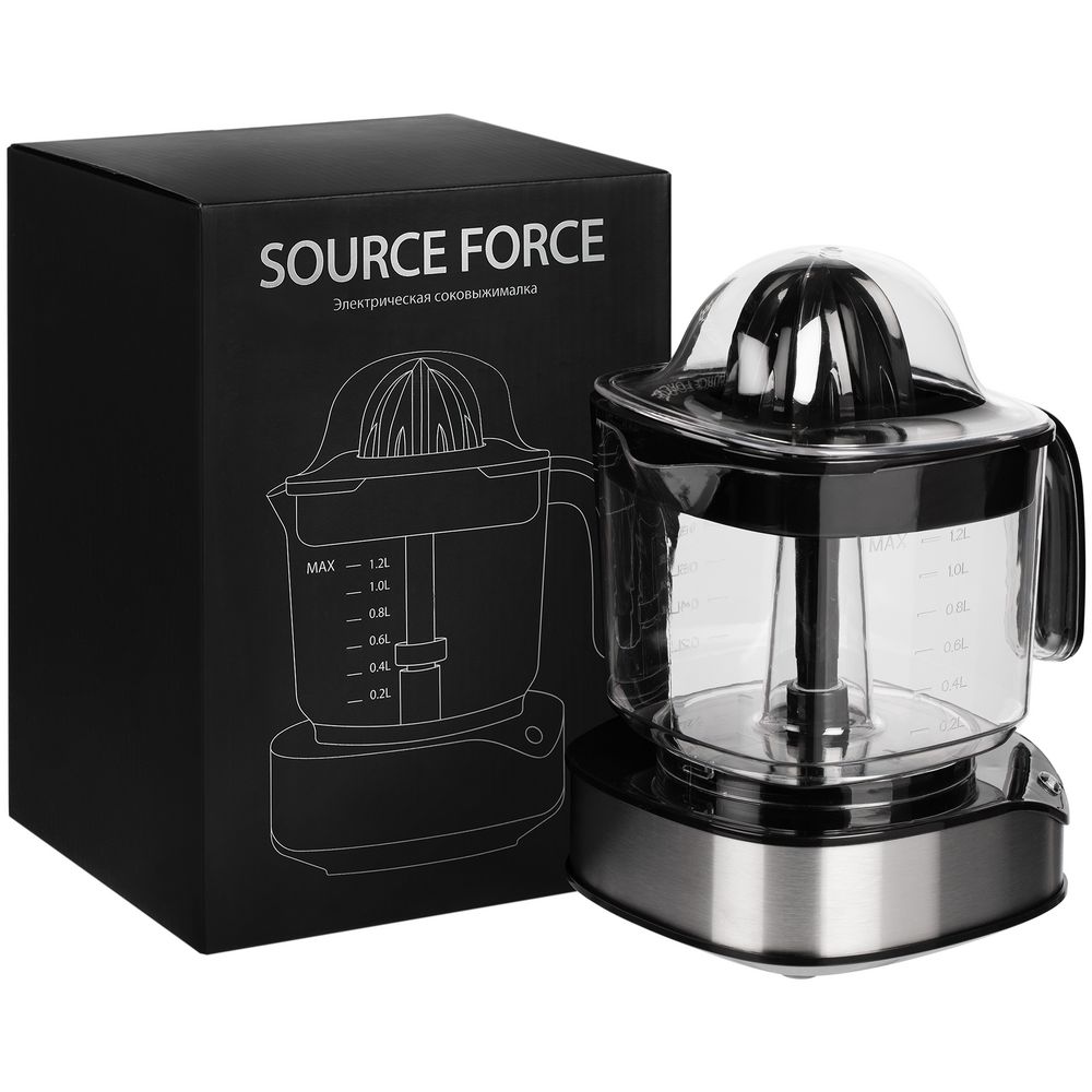 Электрическая соковыжималка для цитрусовых Source Force, серебристо-черная-4