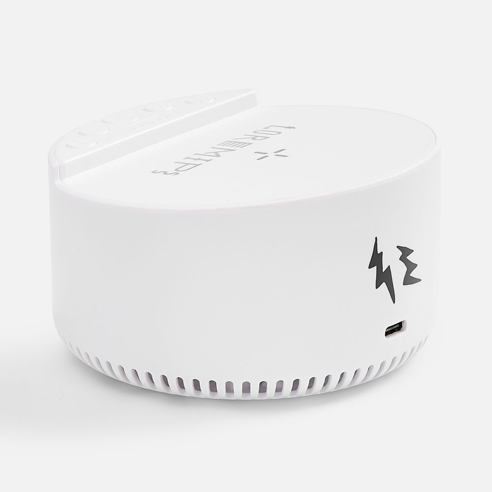 Bluetooth-колонка с беспроводной зарядкой relaxTime, белая-13