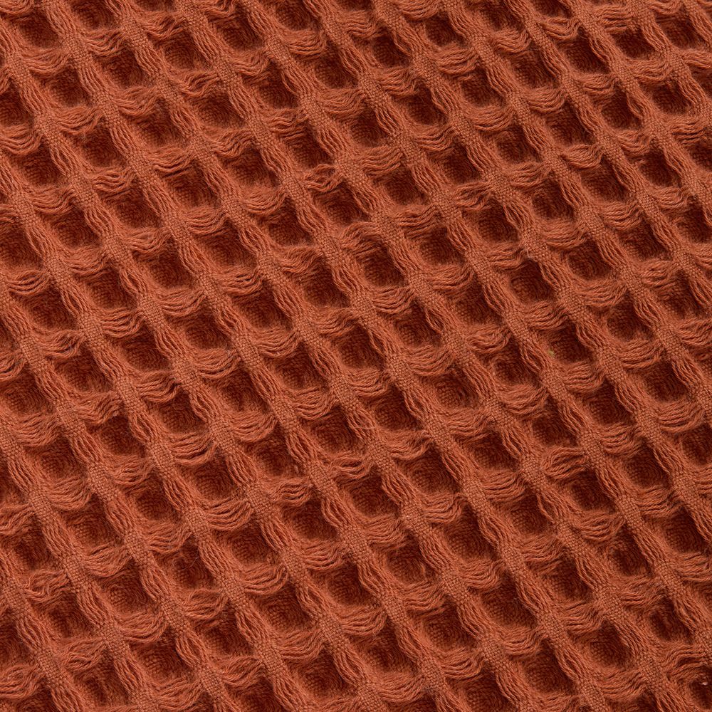 Плед вафельный Elenglect, оранжевый-3