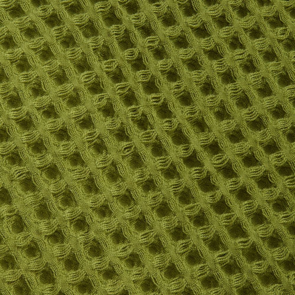 Плед вафельный Elenglect, зеленый-3