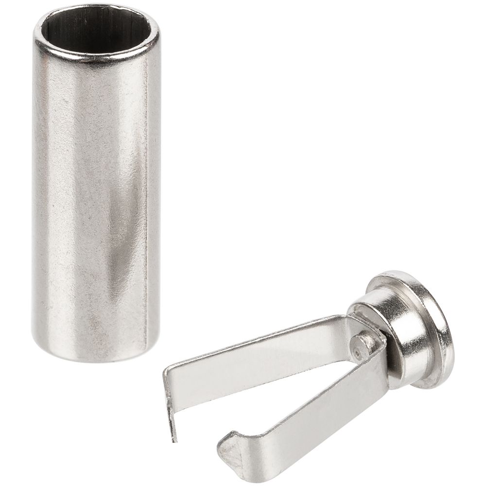 Наконечник для шнурка Nozzle, ver.2, серебристый (хром)-2