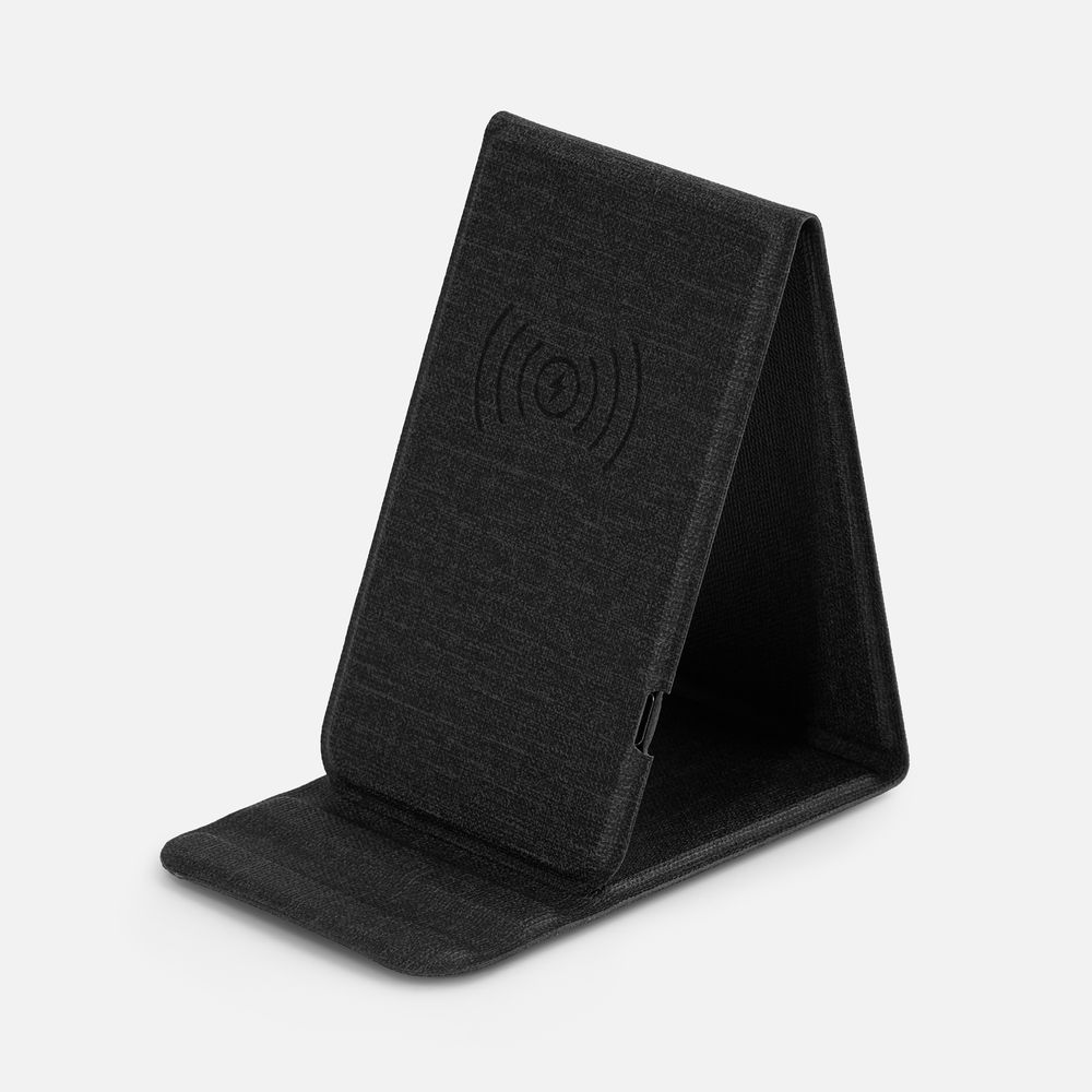 Подставка для смартфона с беспроводной зарядкой Kickstand, серая-2