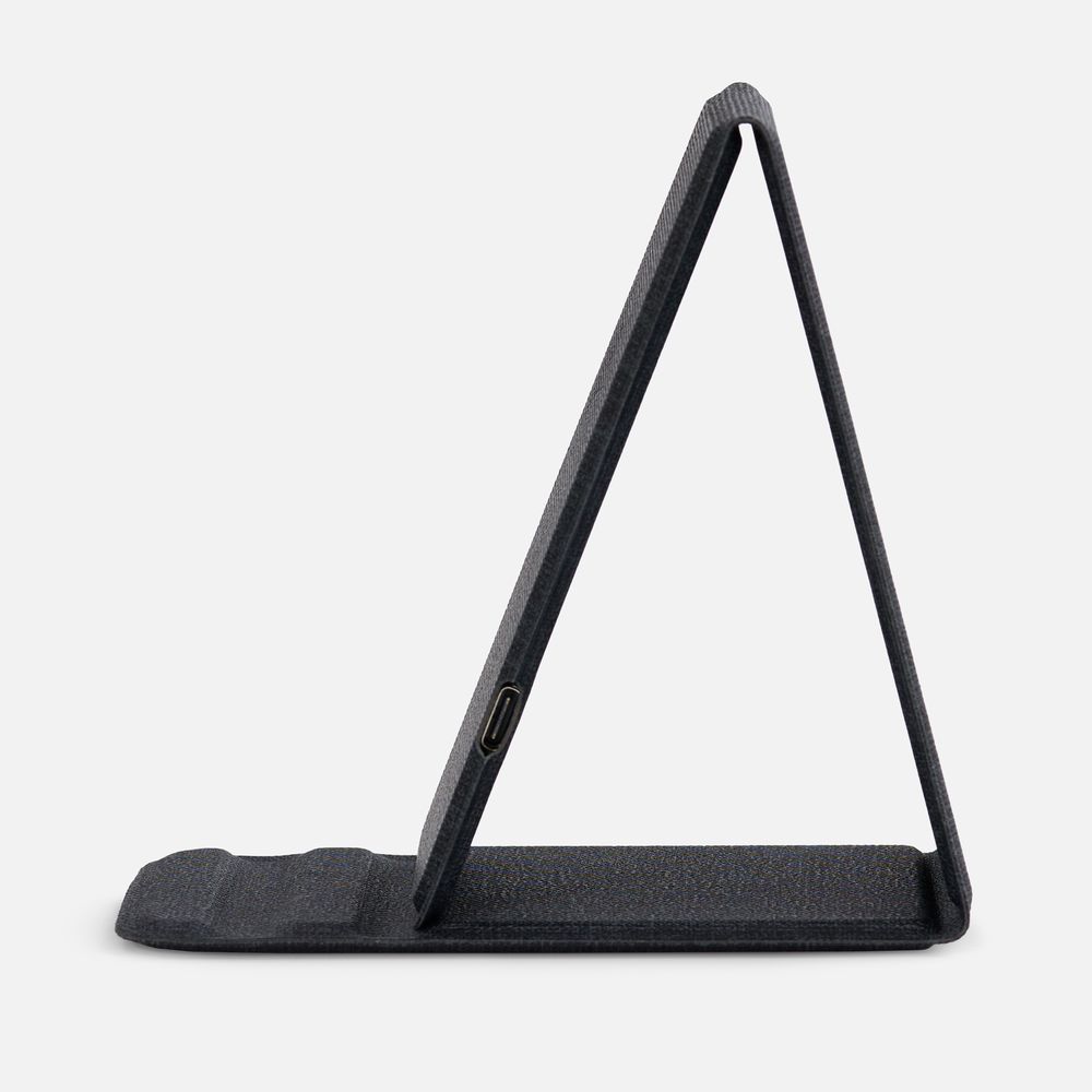 Подставка для смартфона с беспроводной зарядкой Kickstand, серая-4