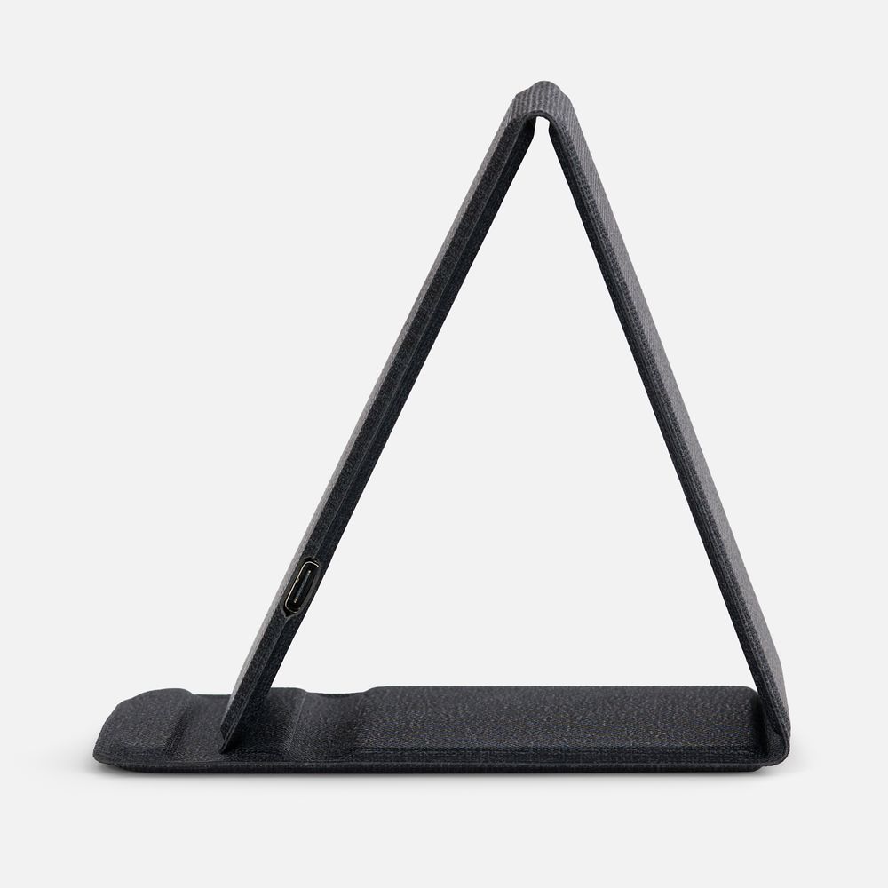 Подставка для смартфона с беспроводной зарядкой Kickstand, серая-5