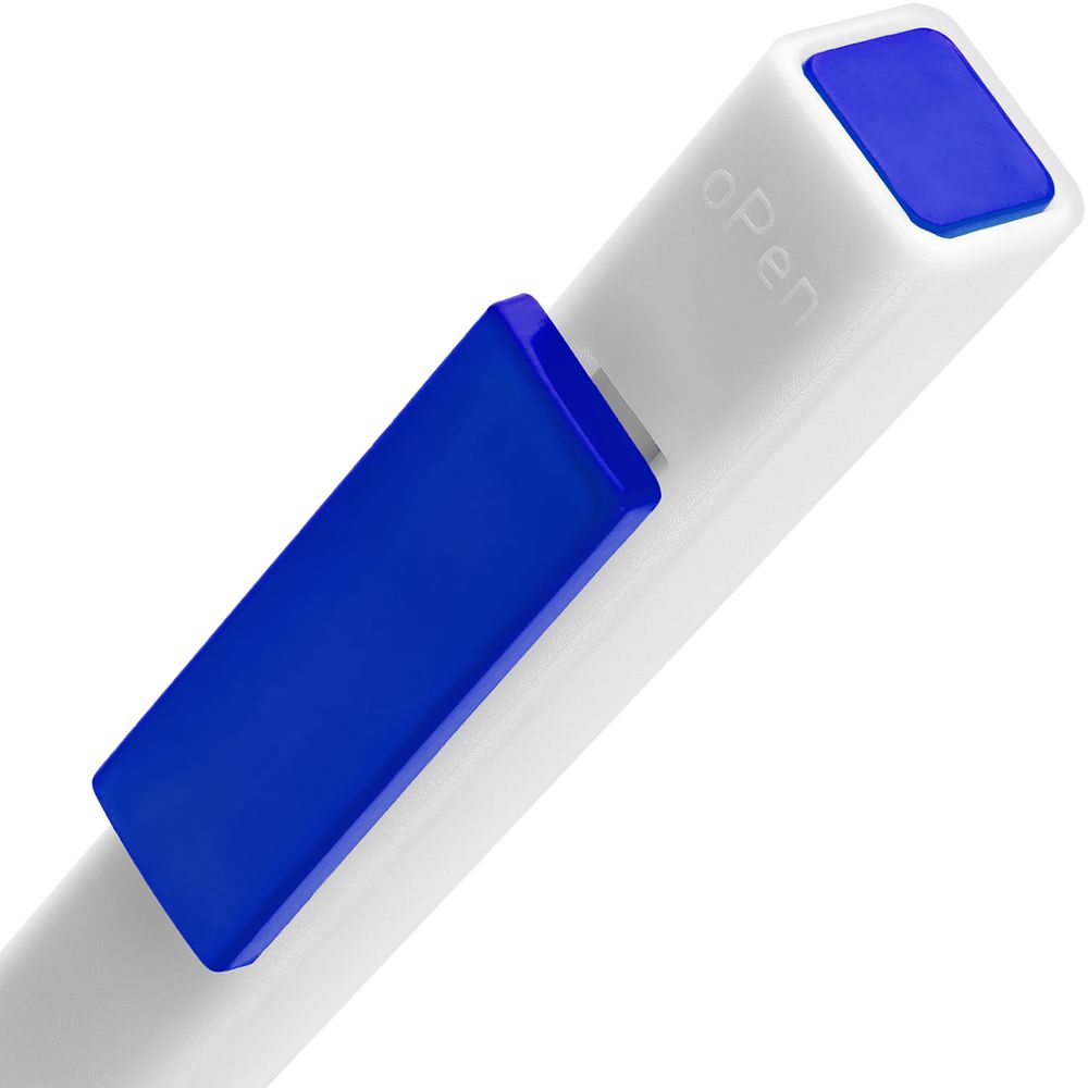 Ручка шариковая Swiper SQ, белая с синим-4