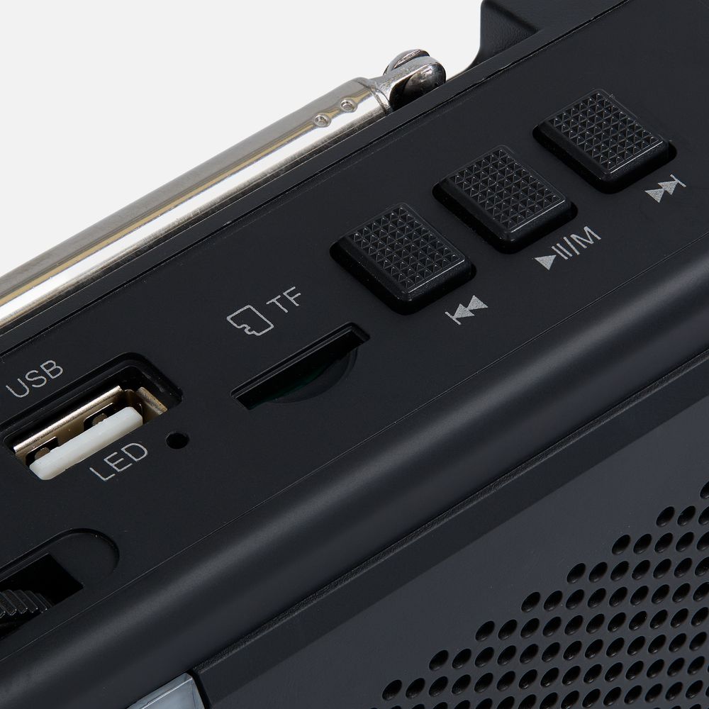 Bluetooth-колонка с радио Comradio, черная-7
