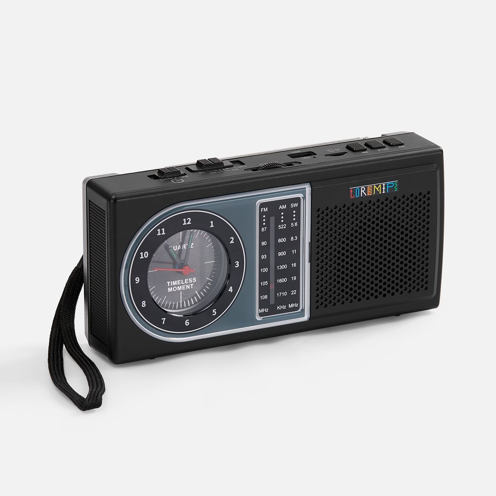 Bluetooth-колонка с радио Comradio, черная-9