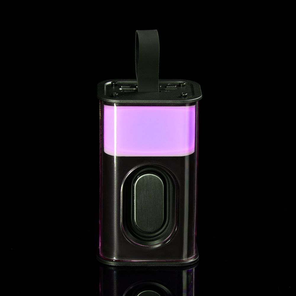 Bluetooth-колонка с подсветкой Groove, серая-9