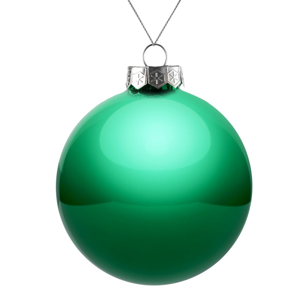 Оформительский шар Finery, 10 см, глянцевый зеленый-1