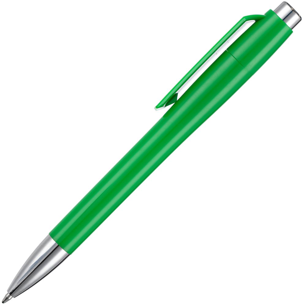 Ручка шариковая Klippa, зеленая-3