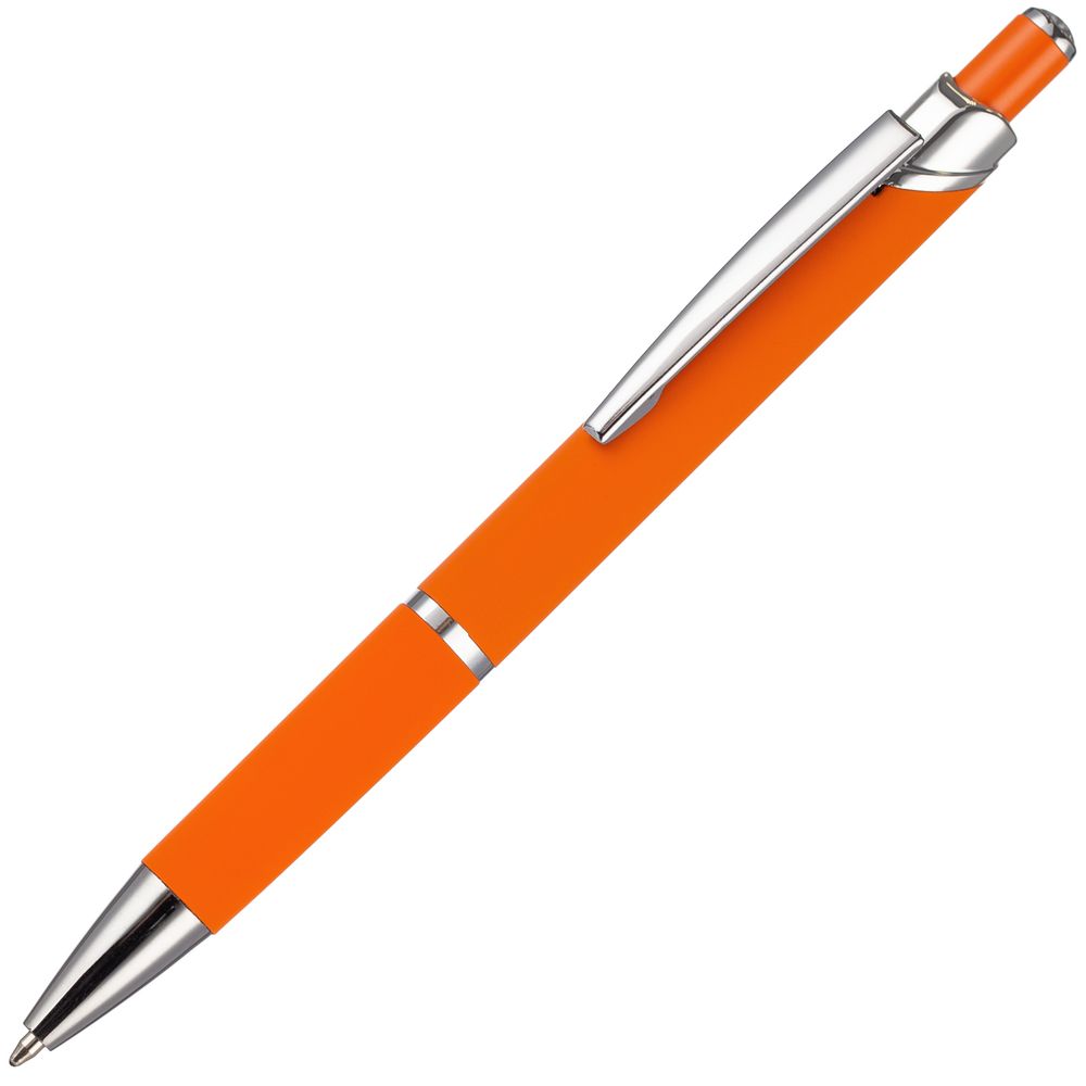 Ручка шариковая Chromos Soft Touch, оранжевая-1