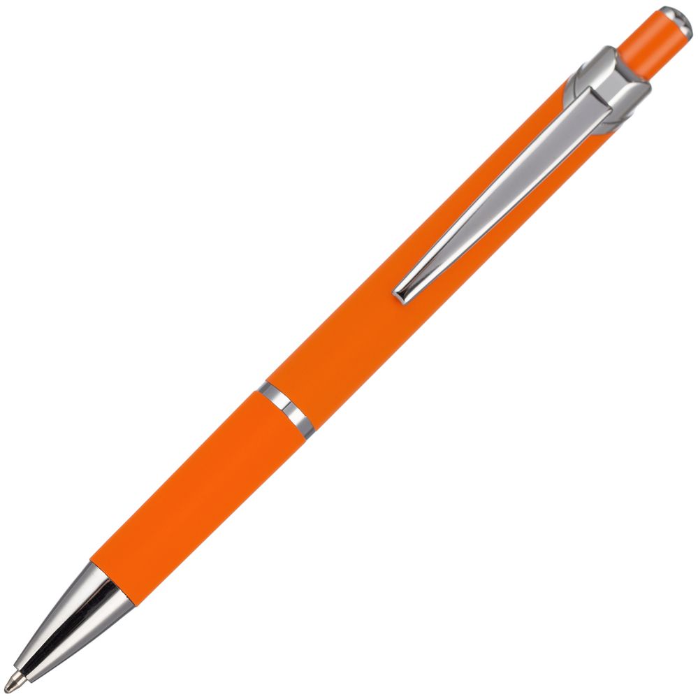 Ручка шариковая Chromos Soft Touch, оранжевая-2