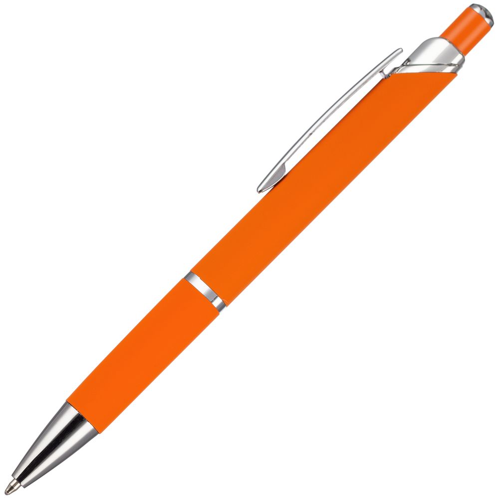 Ручка шариковая Chromos Soft Touch, оранжевая-3
