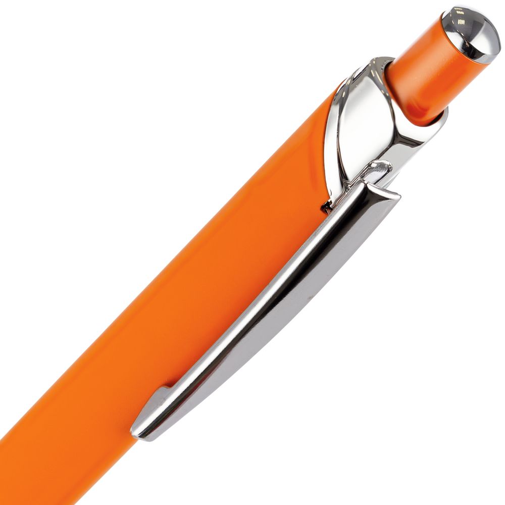 Ручка шариковая Chromos Soft Touch, оранжевая-4