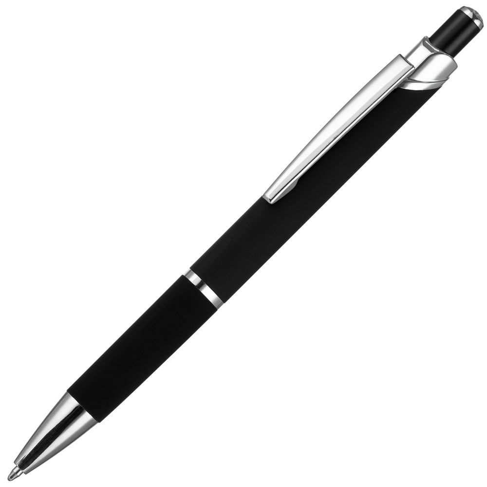 Ручка шариковая Chromos Soft Touch, черная-1