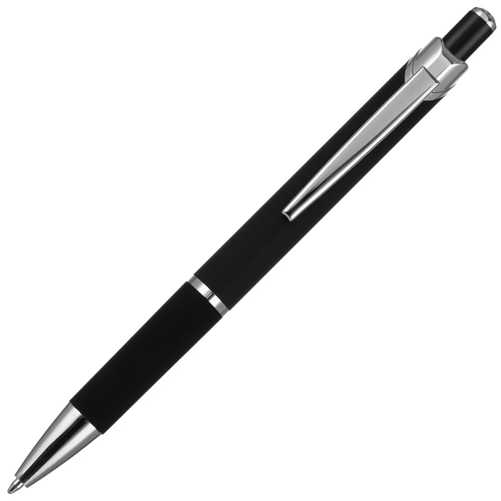 Ручка шариковая Chromos Soft Touch, черная-2