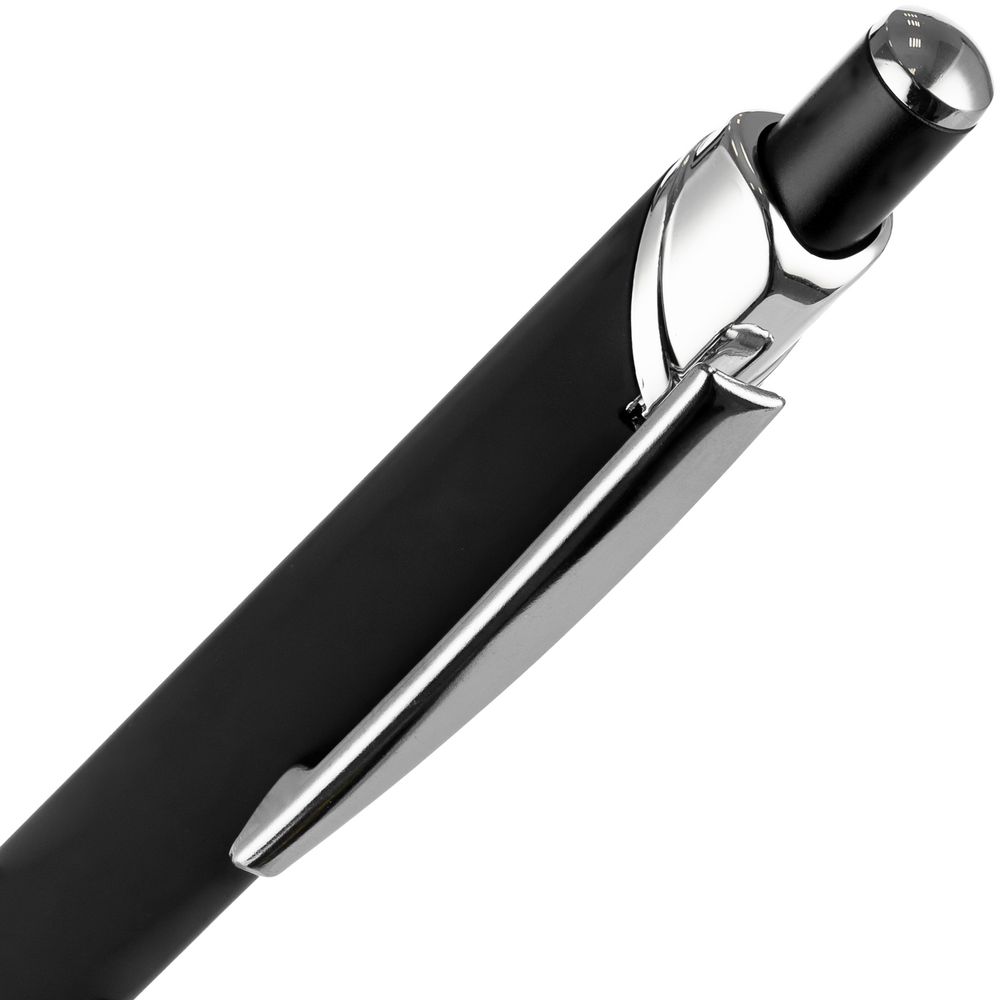 Ручка шариковая Chromos Soft Touch, черная-4