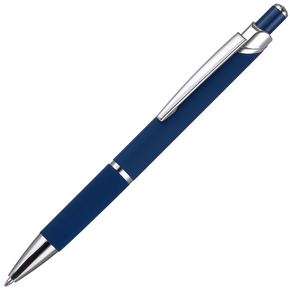 Ручка шариковая Chromos Soft Touch, синяя-1