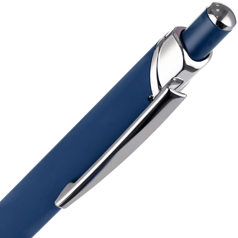 Ручка шариковая Chromos Soft Touch, синяя-4